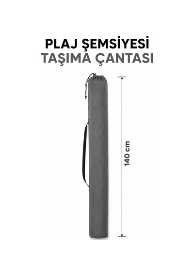 Kazık + Plaj Şemsiyesi + Kılıf + Hasır Mat, Gölgenin Keyfini Çıkart Bej
