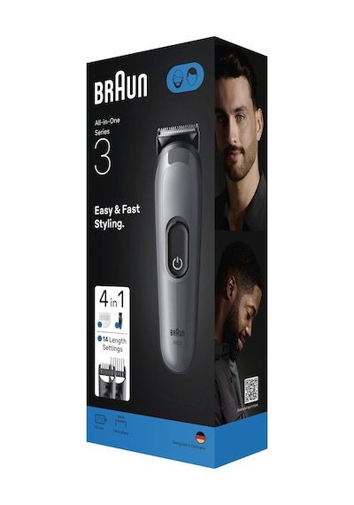 Braun Hepsi Bir Arada Series 3, 4 Ü 1 Arada Tıraş Kiti, Keskin Bıçak, 14 Uzunluk, Aıo3500