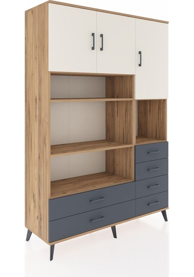 Hyperion Dolap 9 Raflı 6 Çekmeceli 3 Kapaklı 132x44x195 Çam-aytaşı/antrasit Aytası/antrasıt Hyperion Dolap 9 Raflı 6 Çekmeceli 3 Kapaklı 132x44x195 Çam-aytaşı/antrasit Aytası/antrasıt