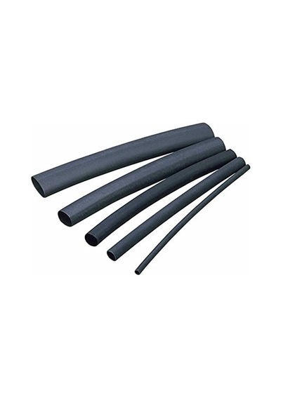 1.5mm Isı İle Daralan Makaron 2 Metre Siyah İnce Kablo İzolasyon 2:1 Daralma Oranı