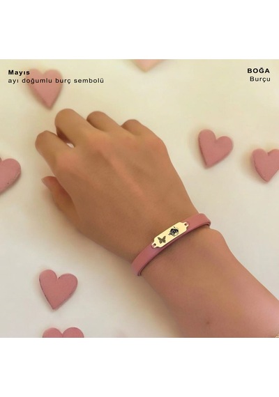 Archin Boğa Burçları İçin 14 Ayar Altın Plakalı Koyu Pembe Derili Kelebek Motifli Hediye Bileklik-654burç Boğa Archin Boğa Burçları İçin 14 Ayar Altın Plakalı Koyu Pembe Derili Kelebek Motifli Hediye Bileklik-654burç Boğa