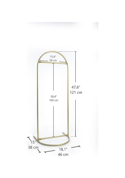 Butik Stil Oval Askılık Konfeksiyon Askılığı Altın Renk Askılık Gold Elbise Askılığı Ayaklı Askılık Gold