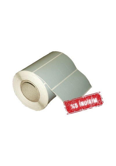 Bıfo Slv.25mmx45mm 4 Silvermat 25x45mm Yan Yana 4'lü 110mm Rulo 4000 Adet Metalik Gri Yapışkanlı Etiket - Resin Ribon Gerekir