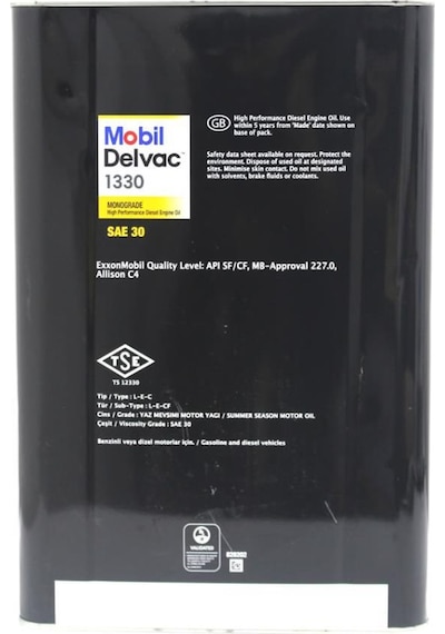 Mobil Delvac 1330 SAE 30 Tek Dereceli Dizel Motor Yağı 16 KG