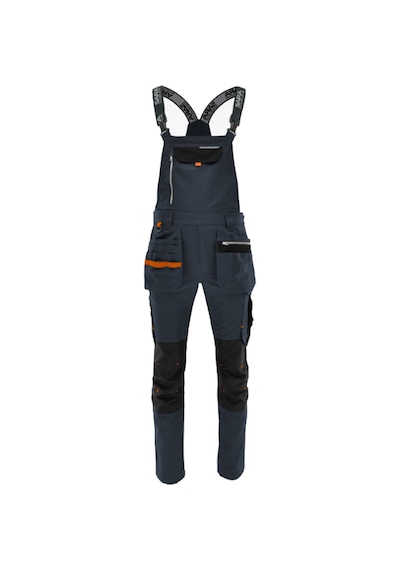 Sara Workwear Monter Askılı Tulum Grafit/turuncu