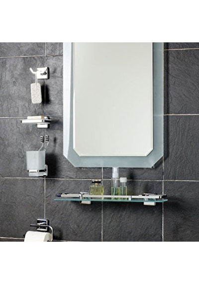 Çelik Banyo Kumru Banyo Aksesuarı Sabunluk Gümüş