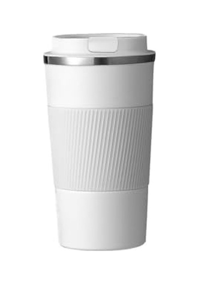 L Kilitli Çelik Mat Beyaz 510 Ml Kahve Termos Mug Cın405by Diğer
