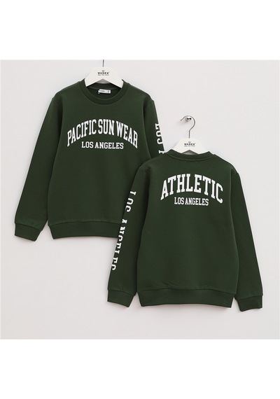 Wanex Erkek Çocuk Uzun Kol Kalın Sweatshirt - 16209 Haki