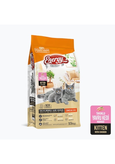 Energy Tavuklu Yavru Kedi Maması - 15 Kg