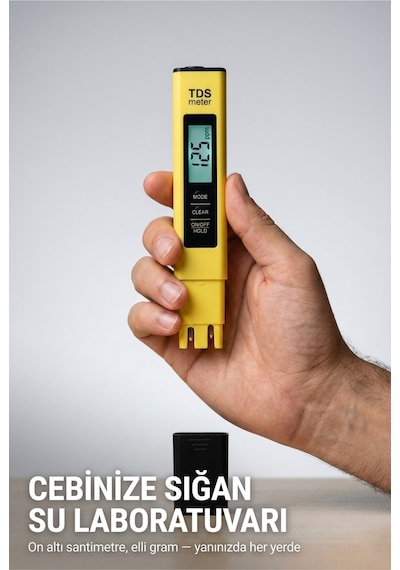 Tds Metre Su Kalitesi Ve Saflık Ölçüm Cihazı Pil Ile Birlikte