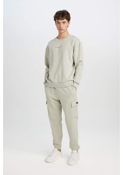 DeFacto Regular Fit Jogger Eşofman Altı Basic Düz Kargo Cepli Lastikli Paça D5252AX25SPKH494