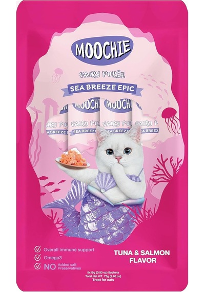 Moochie Sıvı Kedi Ödülü Ton-somon 5x15 Gr
