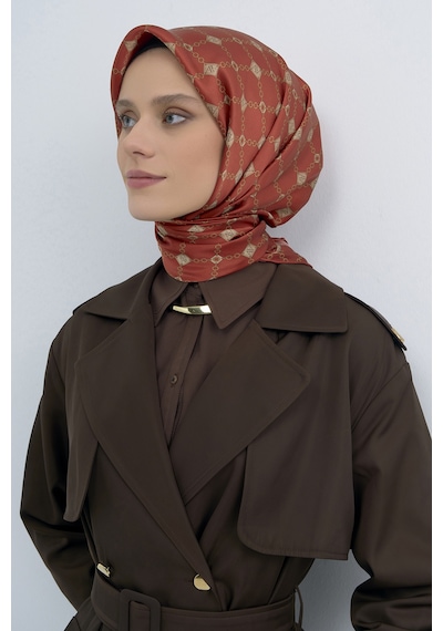 Armine Saf İpek Sura Eşarp-2026 İlkbahar-yaz- 953000d Kiremit