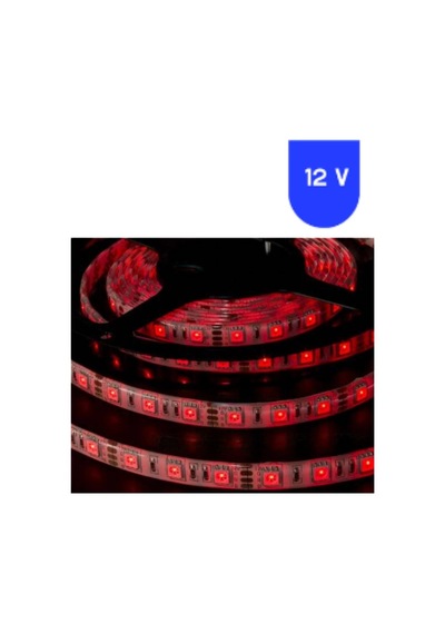 12 Volt 8 Mm 4040 Smd Kırmızı Dış Mekan 60 Ledli 5 Metre Şerit Led