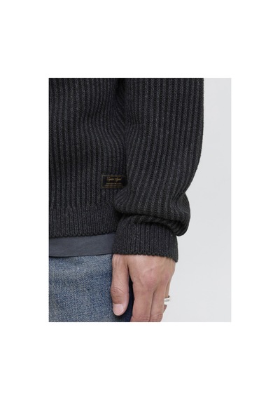 Jack & Jones Jjedover Knıt Crew Neck Sn Siyah