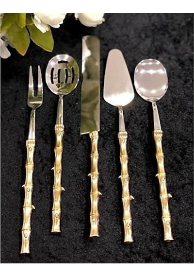 Roykıng Bambu 5 Parça Servis Seti Altın Diğer