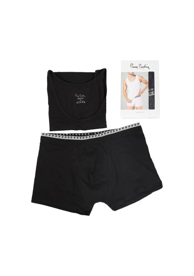 Erkek Stretch Atlet Boxer Takım Siyah