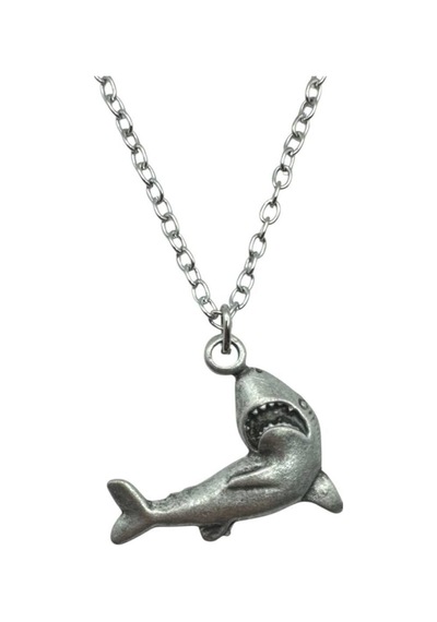 Shark Köpek Balığı Figürlü Unisex Kolye Güçlü, Cesur Ve Denizci Ruhlu Tasarım Çok renkli