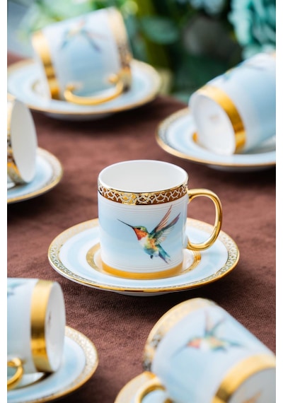 Acar Starling 6 Kişilik Kahve Fincanı Takımı - 90 Ml renkli