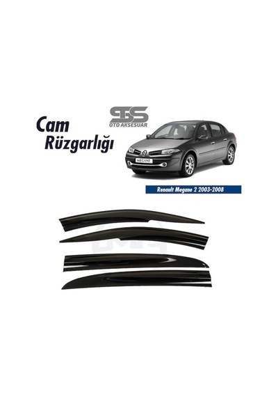 Cam Rüzgarlığı Renault Megane 2 2003-2008 Mügen Tip Piano Black (STS OTO AKSESUAR)