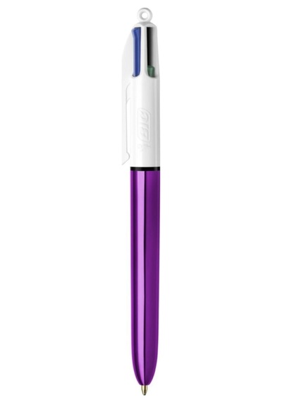 Bıc 4 Colours Shıne Tükenmez Mor Gövde 4 Farklı Mürekkep - Mor Gövde