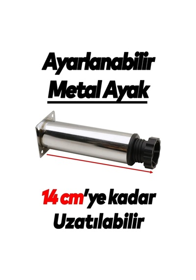 Metal 12 Cm Krom Ayarlanabilir Mobilya Kanepe Koltuk Baza Yükseltici Destek Ayağı Ayakları. Metalik Diğer