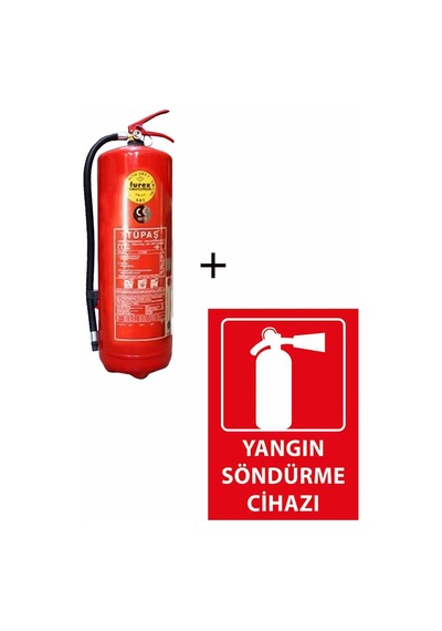 Tüpaş Yangın Tüpü 6k KG ve Yangın Tüpü Levhası