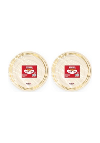Cook Karton Tabak, Orta Boy 19 Cm 10'lu 2li Paket Diğer
