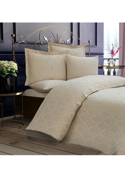 Monaco Bambu Jakar Kumaş Bej Ikili Oksford 60x80 Cm Yastık Kılıfı - 1321 Çok Renkli