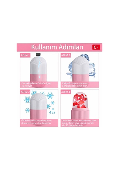 Yüz, Göz Ve Boyun İçin Soğuk Terapi Masaj Aleti, Silikon Buz Küpü Rulo Göz Torbalarını Giderme Çok Renkli - 904956345