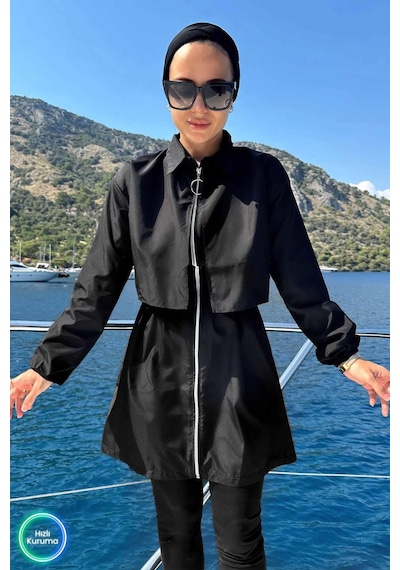 Kahijab Sea Tesettür Mayo - Siyah Siyah