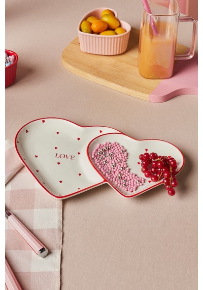 Karaca Heart To Heart Kalp Detaylı Sunumluk 26 Cm Kırmızı