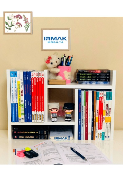 Irmakmobilya Tidy Ayarlanabilir Masa Üstü Kitaplık Tezgah Üstü Düzenleyici