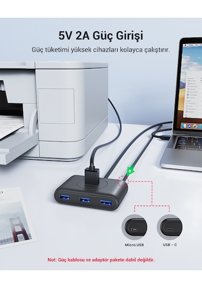 Ugreen Usb 3.0 4 Portlu Hub Çoklayıcı 1 Metre, 20291