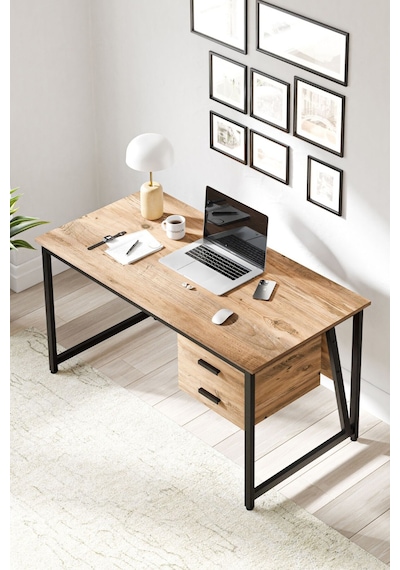 Ms2c Çalışma Masası, Ofis Masası - 70x140 Cm - Çam Ms2c - Çam