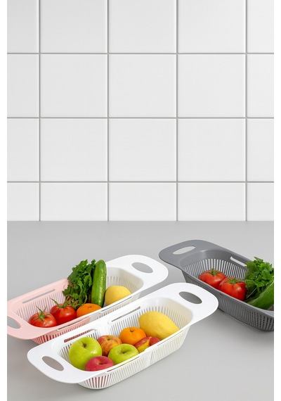 Ayarlanabilir Süzgeç Uzayıp Kısalabilen Pratik Plastik Süzgeç Plastik Diğer