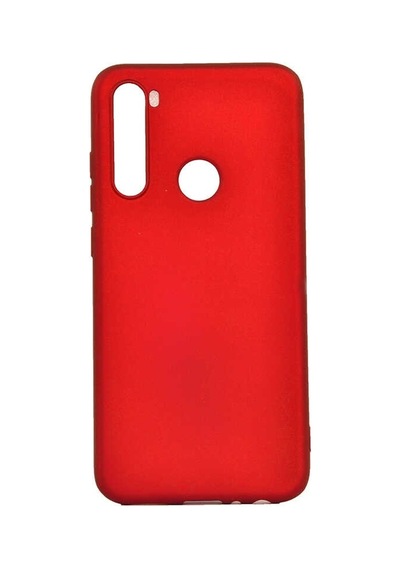 Kilifone - Xiaomi Uyumlu Redmi Note 8 - Kılıf Mat Renkli Esnek Premier Silikon Kapak - Kırmızı