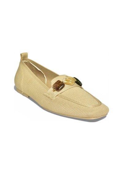Fox Shoes Y820400304 Ten Triko Kumaş Boncuk Detaylı Kadın Babet Ten