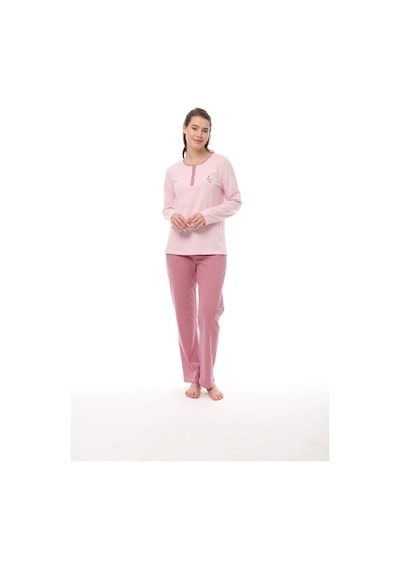 Pijadore 1532 Büyük Beden Kadın Uzun Kollu Pijama 001