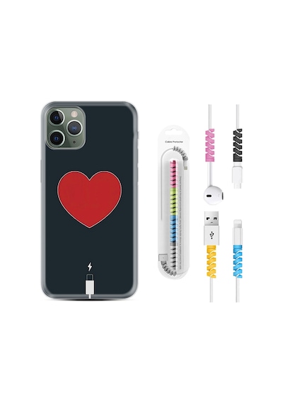 Apple Uyumlu iPhone 13 Pro Kılıf Kablo Koruyuculu Mavi Mermer 1297