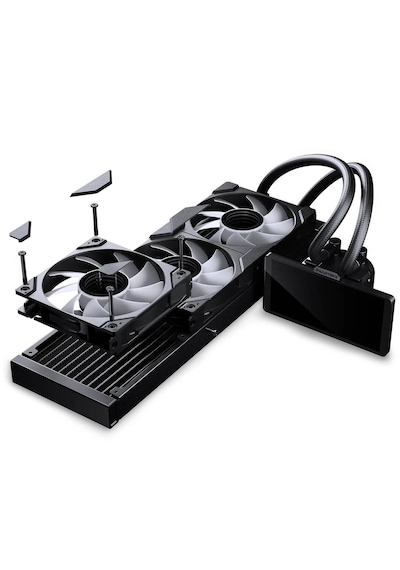 Phanteks Glacier One 360m25 Lcd Aio Su Soğutmalı, 6 Inç Ekran - 360 Mm, Siyah Sıvı Soğutucu