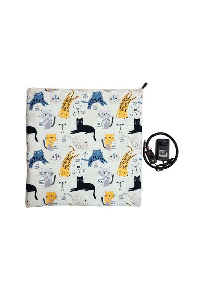 Kedi Minderi Isıtmalı Model 45x45cm 12v Adaptörlü Su Geçirmez Kdtes11