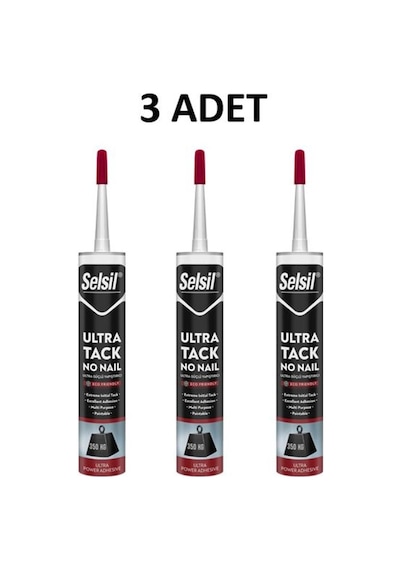 Selsil Ultra Tack Beyaz Silikon 290 Ml 3 Adet