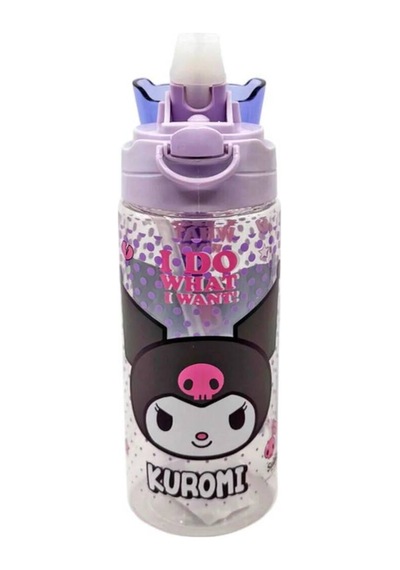 Pipetli Kuromi Kız Çocuk Spor Matara 500 Ml Çok Renkli -çok Renkli