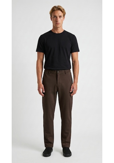 Redline Talget Kışlık Kalın Slim Fit Kemerli Erkek Pantolon Kahve