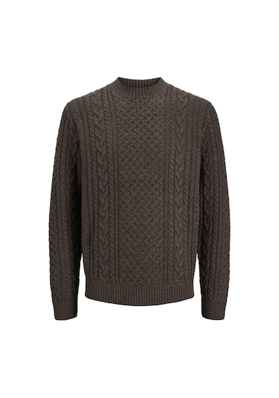 Jack & Jones Jprblucallum Cable Knıt Crew Neck Kahverengi