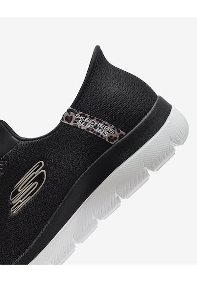 Skechers Summıts - Leopard Chıc Kadın Siyah Spor Ayakkabı 150275 Bkmt Siyah