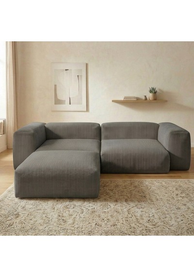 Relax Köşe Koltuk Takımı Sünger Koltuk Kanepe Divan Antrasit