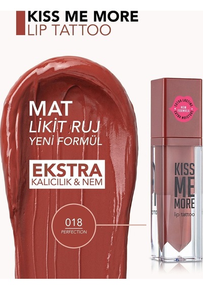 Flormar Uzun Süre Kalıcı Mat Ruj - Kiss Me More-018 Perfection-8682536040853