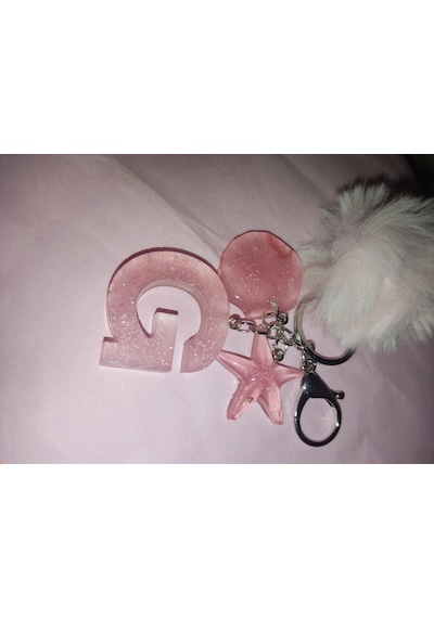 Apeksdesign Pembe Deniz Kabuğu Deniz Yıldızı Ponponlu Anahtarlık